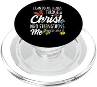 I Can Do All Things Through Christ Buttefly Art Religious PopSockets PopGrip for MagSafe