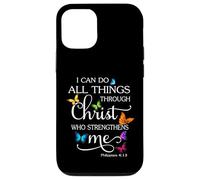 I Can Do All Things Through Christ Butterfly Art - Religious Case for iPhone 12/12 Pro