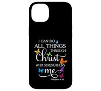 I Can Do All Things Through Christ Butterfly Art - Religious Case for iPhone 14 Plus