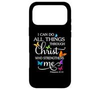 I Can Do All Things Through Christ Butterfly Art - Religious Case for iPhone 17 Pro Max