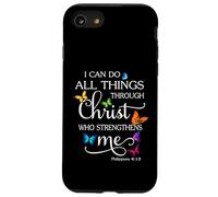 I Can Do All Things Through Christ Butterfly Art - Religious Case for iPhone SE (2020) / 7/8
