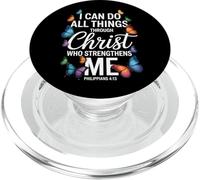 I Can Do All Things Through Christ Butterfly Faith PopSockets PopGrip for MagSafe