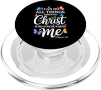 I Can Do All Things Through Christ Butterfly Faith PopSockets PopGrip for MagSafe