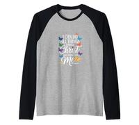 I Can Do All Things Through Christ Butterfly Faith Raglan Baseball Tee