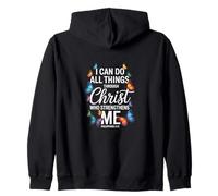I Can Do All Things Through Christ Butterfly Faith Zip Hoodie