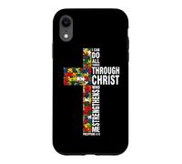 I Can Do All Things Through Christ Christian Autism Puzzle Case for iPhone XR