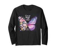 I can do All Things Through Christ - Christian Butterfly Long Sleeve T-Shirt