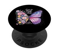 I can do all things through Christ - Christian Butterfly PopSockets Adhesive PopGrip
