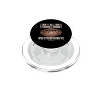 I Can Do All Things Through Christ Christian Football Faith PopSockets PopGrip for MagSafe