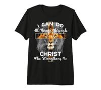I Can Do All Things Through Christ Christian Lion Faith Premium T-Shirt