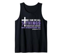 I Can Do All Things Through Christ Epilepsy Awareness Purple Tank Top