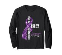 I Can Do All Things Through Christ Epilepsy Awareness Ribbon Long Sleeve T-Shirt