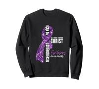 I Can Do All Things Through Christ Epilepsy Awareness Ribbon Sweatshirt