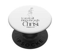 I Can Do All Things Through Christ Floral Verse PopSockets Adhesive PopGrip