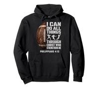 I Can Do All Things Through Christ Football Player Pullover Hoodie