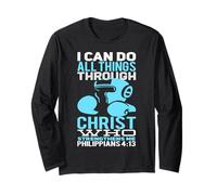 I Can Do All Things Through Christ Funny Kickboxing Long Sleeve T-Shirt