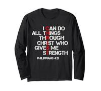 I Can Do All Things Through Christ God Bible Verse Christian Long Sleeve T-Shirt