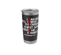 I Can Do All Things Through Christ God Bible Verse Christian Stainless Steel Insulated Tumbler