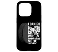 I Can Do All Things Through Christ Hockey Philippians 4 13 Case for iPhone 15 Pro