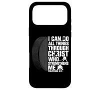 I Can Do All Things Through Christ Hockey Philippians 4 13 Case for iPhone 17 Pro Max