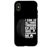 I Can Do All Things Through Christ Hockey Philippians 4 13 Case for iPhone X/XS