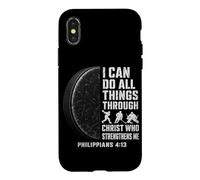 I Can Do All Things Through Christ Hockey Player Case for iPhone X/XS