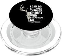 I Can Do All Things Through Christ Hunting Deer PopSockets PopGrip for MagSafe