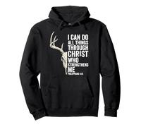 I Can Do All Things Through Christ Hunting Deer Pullover Hoodie