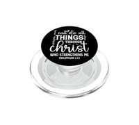 I can do all things through Christ Inspirational Bible Vers PopSockets PopGrip for MagSafe