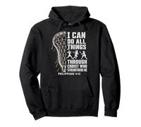 I Can Do All Things Through Christ Lacrosse Player Women Pullover Hoodie