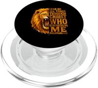 I Can Do All Things Through Christ Lion of Judah Christian PopSockets PopGrip for MagSafe