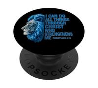 I Can Do All Things Through Christ Lion Philippians 4:13 PopSockets Adhesive PopGrip