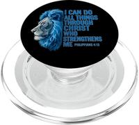 I Can Do All Things Through Christ Lion Philippians 4:13 PopSockets PopGrip for MagSafe