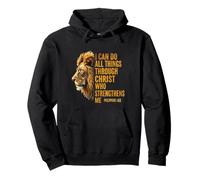 I Can Do All Things Through Christ Lion Philippians 4:13 Pullover Hoodie