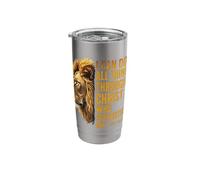I Can Do All Things Through Christ Lion Philippians 4:13 Stainless Steel Insulated Tumbler