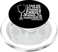 I Can Do All Things Through Christ Nurse Faith PopSockets PopGrip for MagSafe