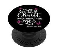 I Can Do All Things Through Christ Phil 4:13 Butterfly PopSockets Adhesive PopGrip