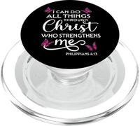 I Can Do All Things Through Christ Phil 4:13 Butterfly PopSockets PopGrip for MagSafe