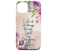 I Can Do All Things Through Christ Philippians 4:13 Floral Case for iPhone 13