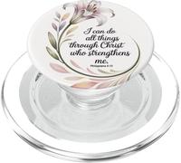 I Can Do All Things Through Christ Philippians 4:13 Floral PopSockets PopGrip for MagSafe