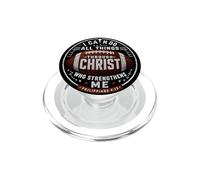 I can do All Things Through Christ Philippians 4:13 Football PopSockets PopGrip for MagSafe