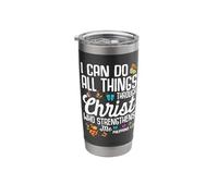 I Can Do All Things Through Christ Philippians 4 13 Verse Stainless Steel Insulated Tumbler