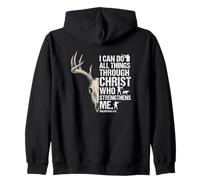 I Can Do All Things Through Christ Philippians 4 13 Zip Hoodie