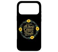 I Can Do All Things Through Christ Phils 4:13 Sunflower Case for iPhone 17 Pro Max