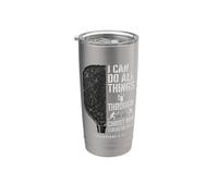 I Can Do All Things Through Christ Pickleball Player Stainless Steel Insulated Tumbler