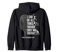 I Can Do All Things Through Christ Pickleball Player Women Zip Hoodie