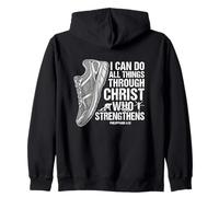 I Can Do All Things Through Christ Running Philippians 413 Zip Hoodie