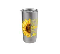 I Can Do All Things Through Christ Sunflower Bible Verse Stainless Steel Insulated Tumbler