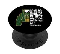 I Can Do All Things Through Christ Tractor Philippians 4 13 PopSockets Adhesive PopGrip