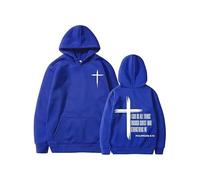 I Can Do All Things Through Christ Trendy Double-Sided Sweatshirt (Dark Blue L)